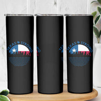 Strong Texas Skinny Tumbler Retro Flag Resilient Texans Pride - Wonder Print Shop