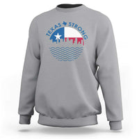 Strong Texas Sweatshirt Retro Flag Resilient Texans Pride - Wonder Print Shop