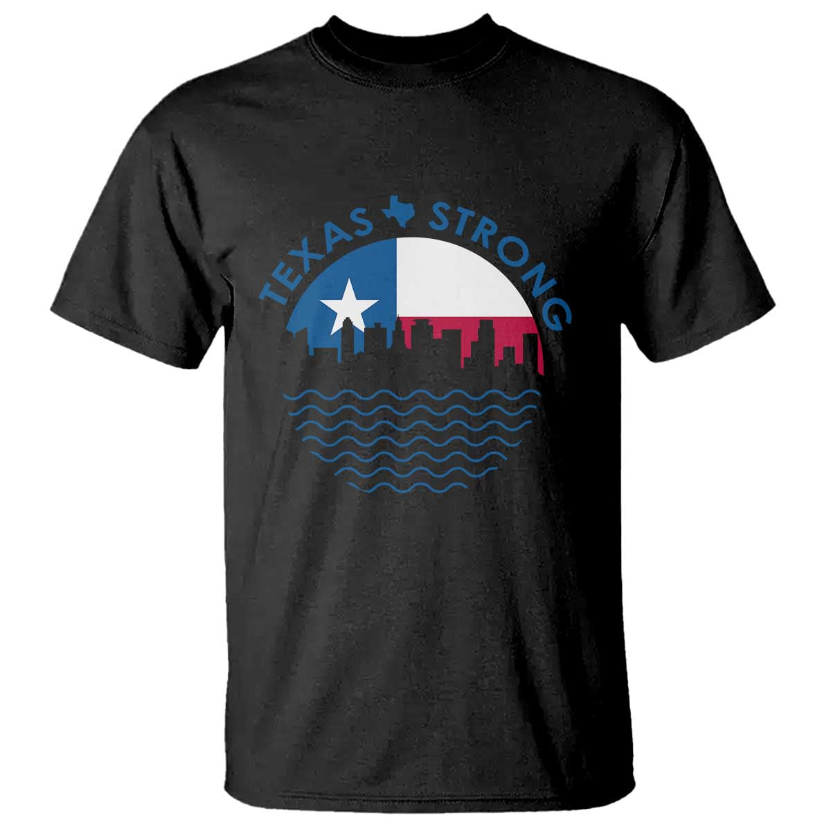 Strong Texas T Shirt Retro Flag Resilient Texans Pride - Wonder Print Shop