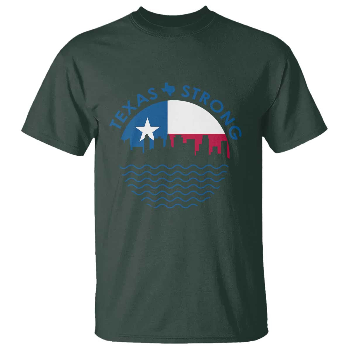 Strong Texas T Shirt Retro Flag Resilient Texans Pride - Wonder Print Shop