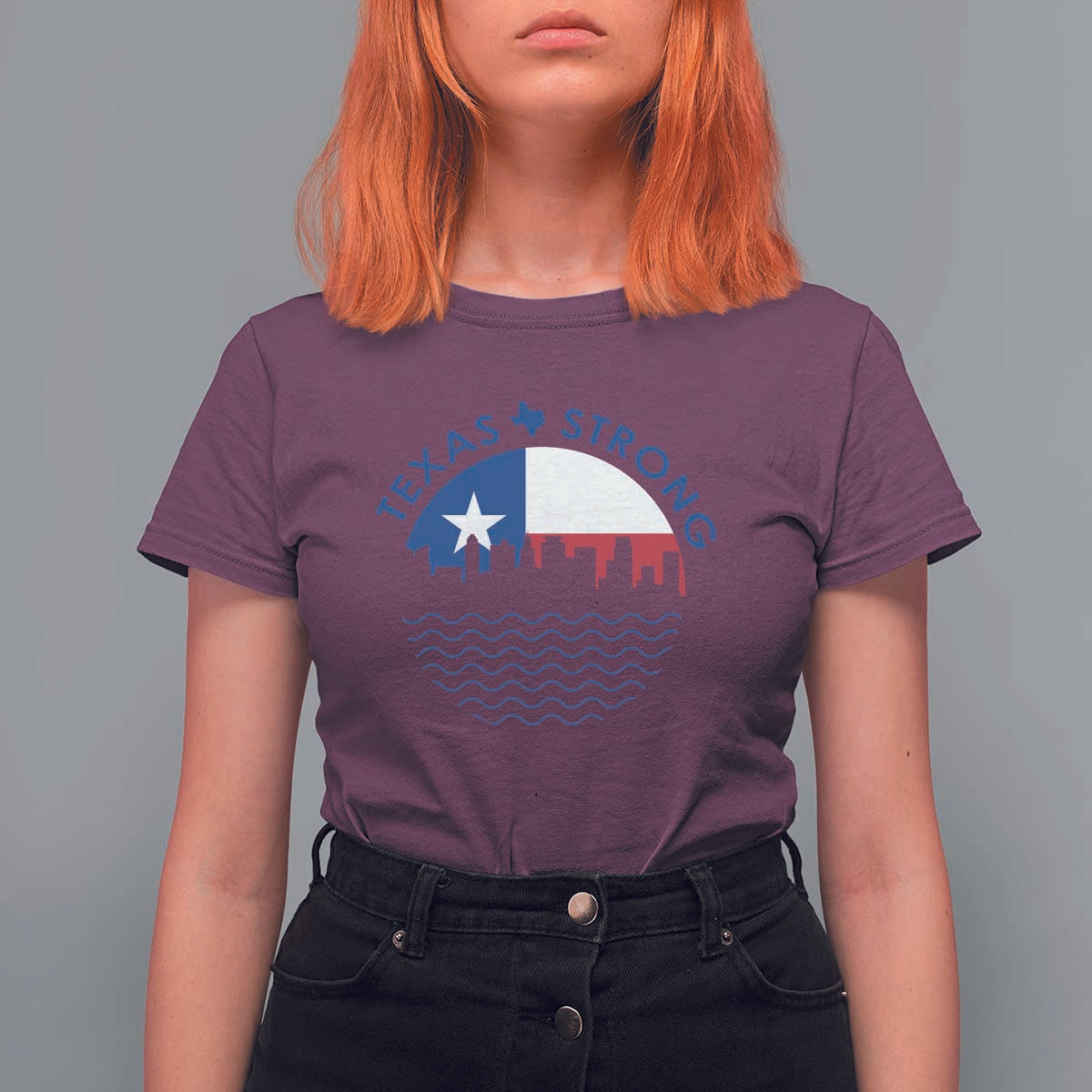 Strong Texas T Shirt For Women Retro Flag Resilient Texans Pride - Wonder Print Shop