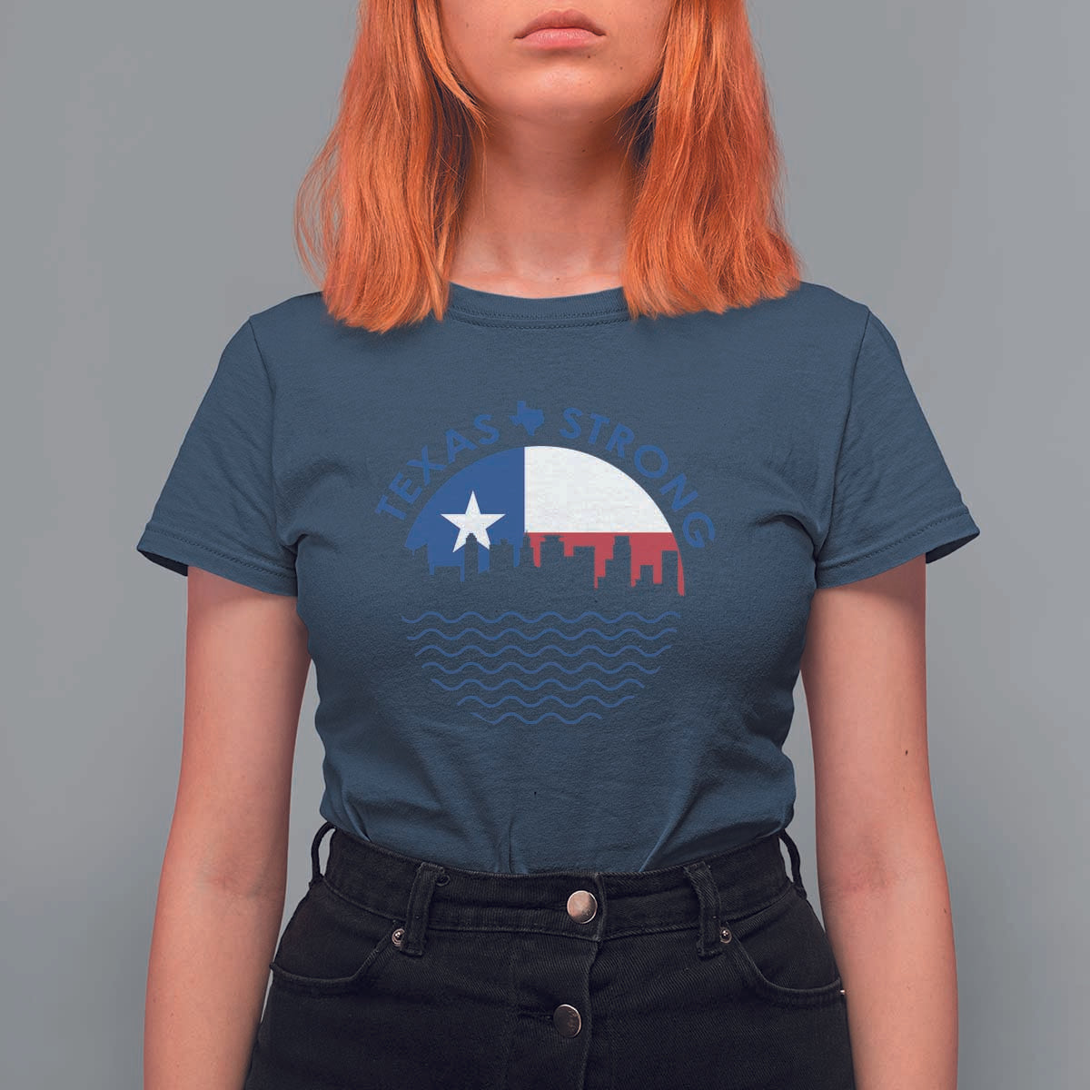 Strong Texas T Shirt For Women Retro Flag Resilient Texans Pride - Wonder Print Shop