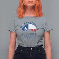 Strong Texas T Shirt For Women Retro Flag Resilient Texans Pride - Wonder Print Shop