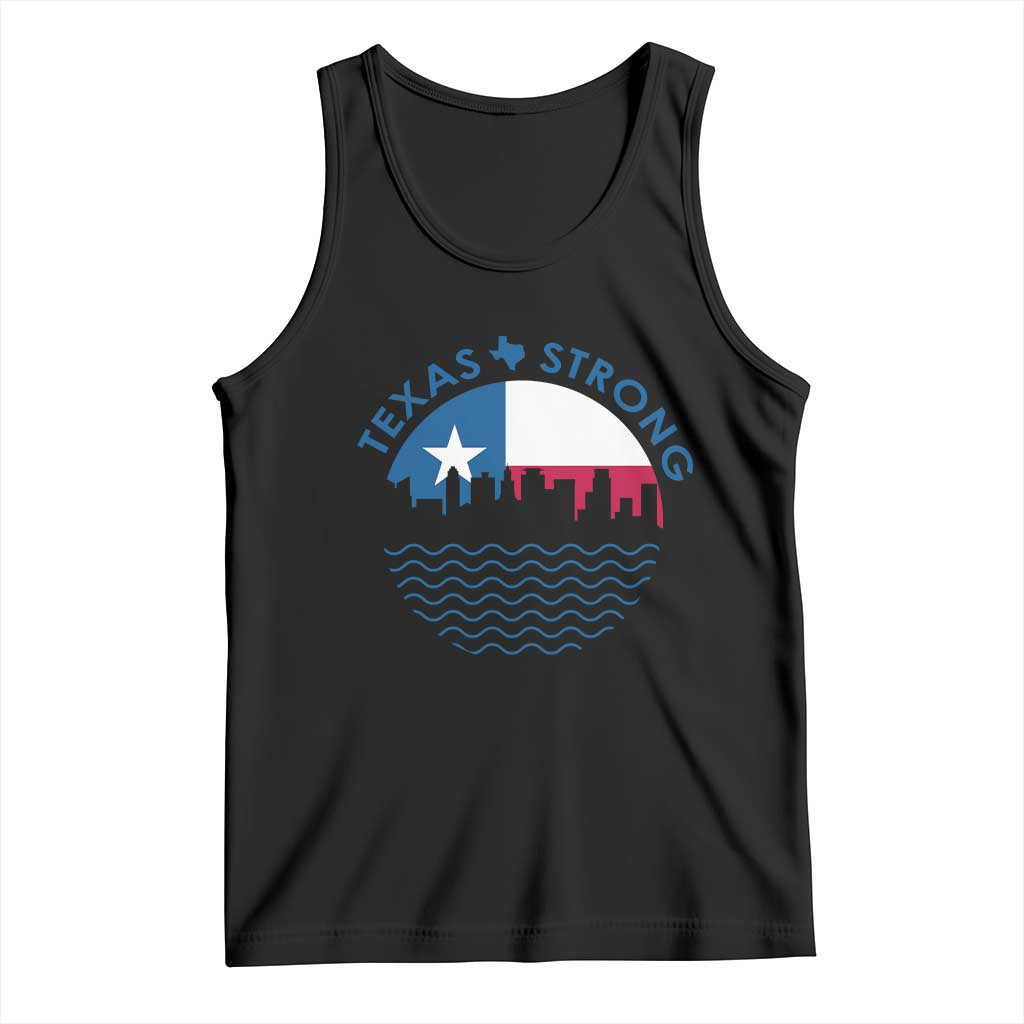 Strong Texas Tank Top Retro Flag Resilient Texans Pride - Wonder Print Shop