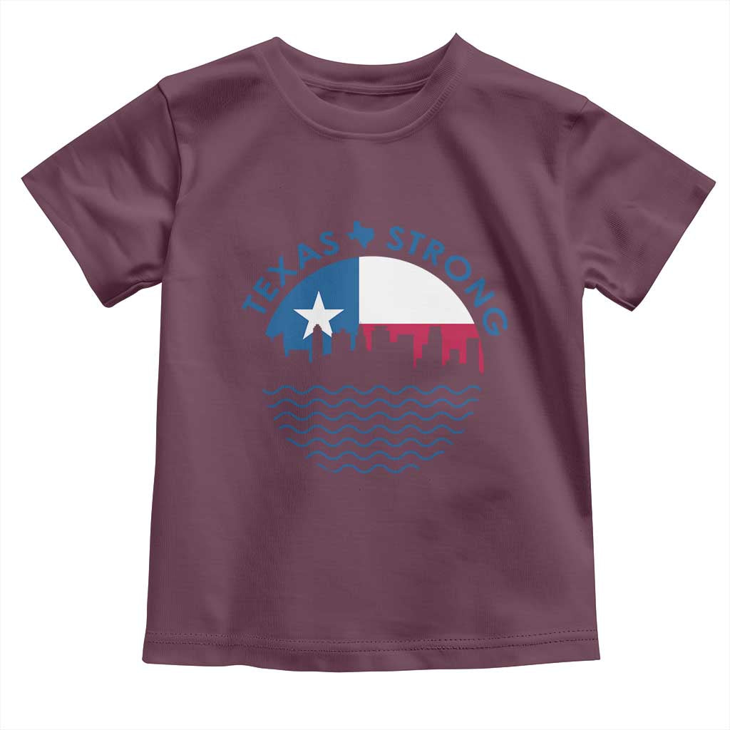 Strong Texas Toddler T Shirt Retro Flag Resilient Texans Pride - Wonder Print Shop