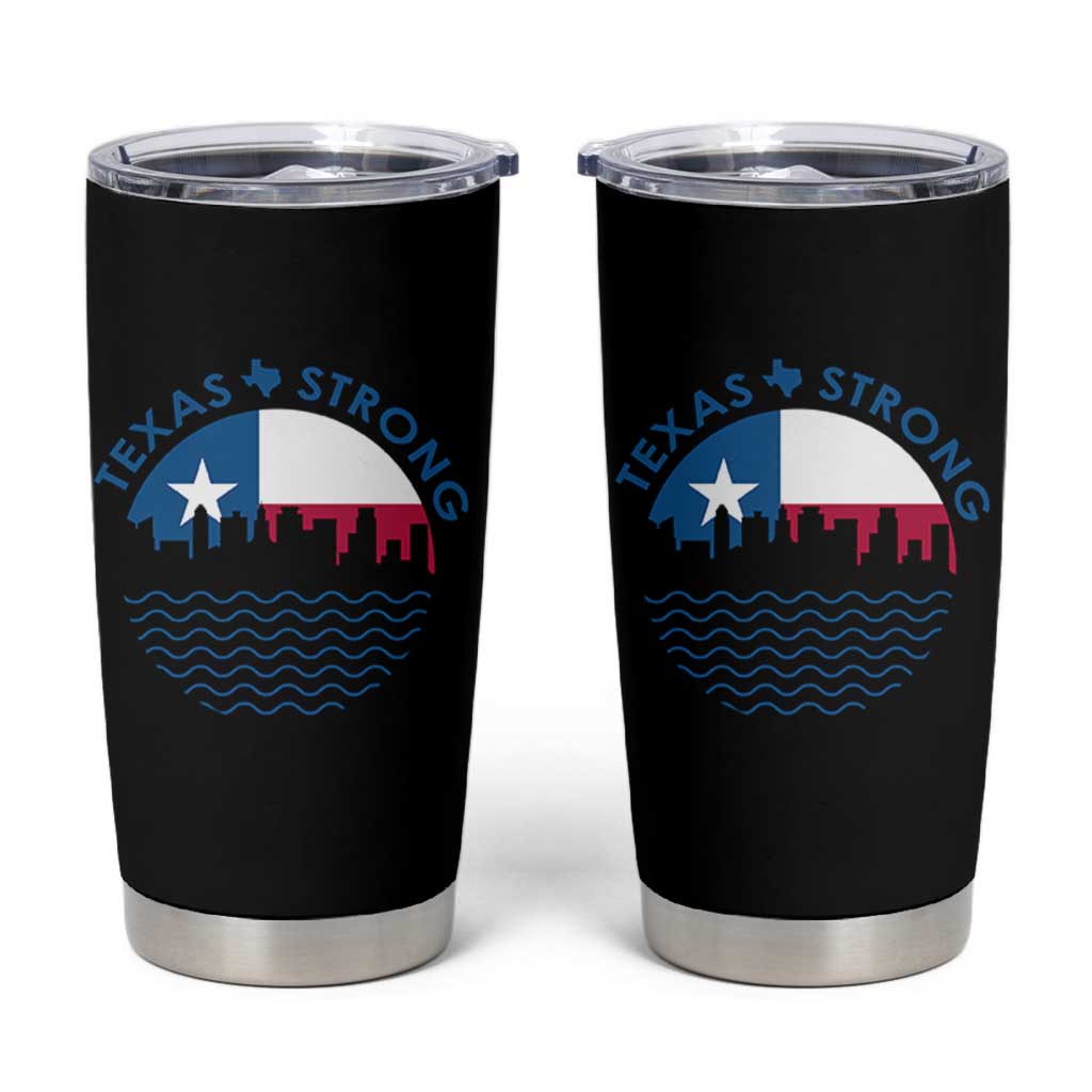 Strong Texas Tumbler Cup Retro Flag Resilient Texans Pride - Wonder Print Shop