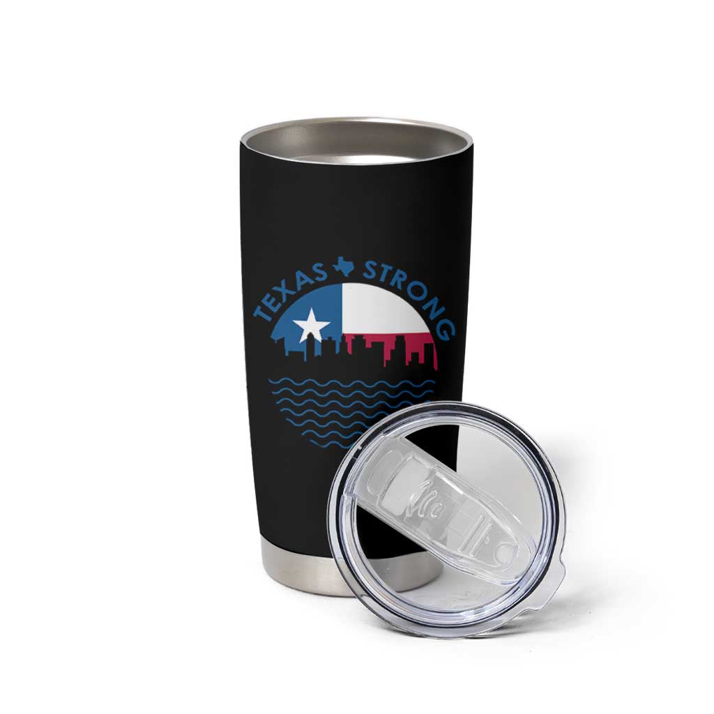 Strong Texas Tumbler Cup Retro Flag Resilient Texans Pride - Wonder Print Shop
