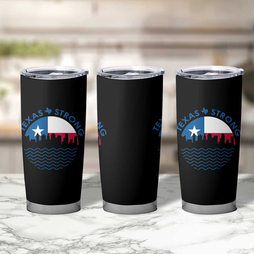Strong Texas Tumbler Cup Retro Flag Resilient Texans Pride - Wonder Print Shop