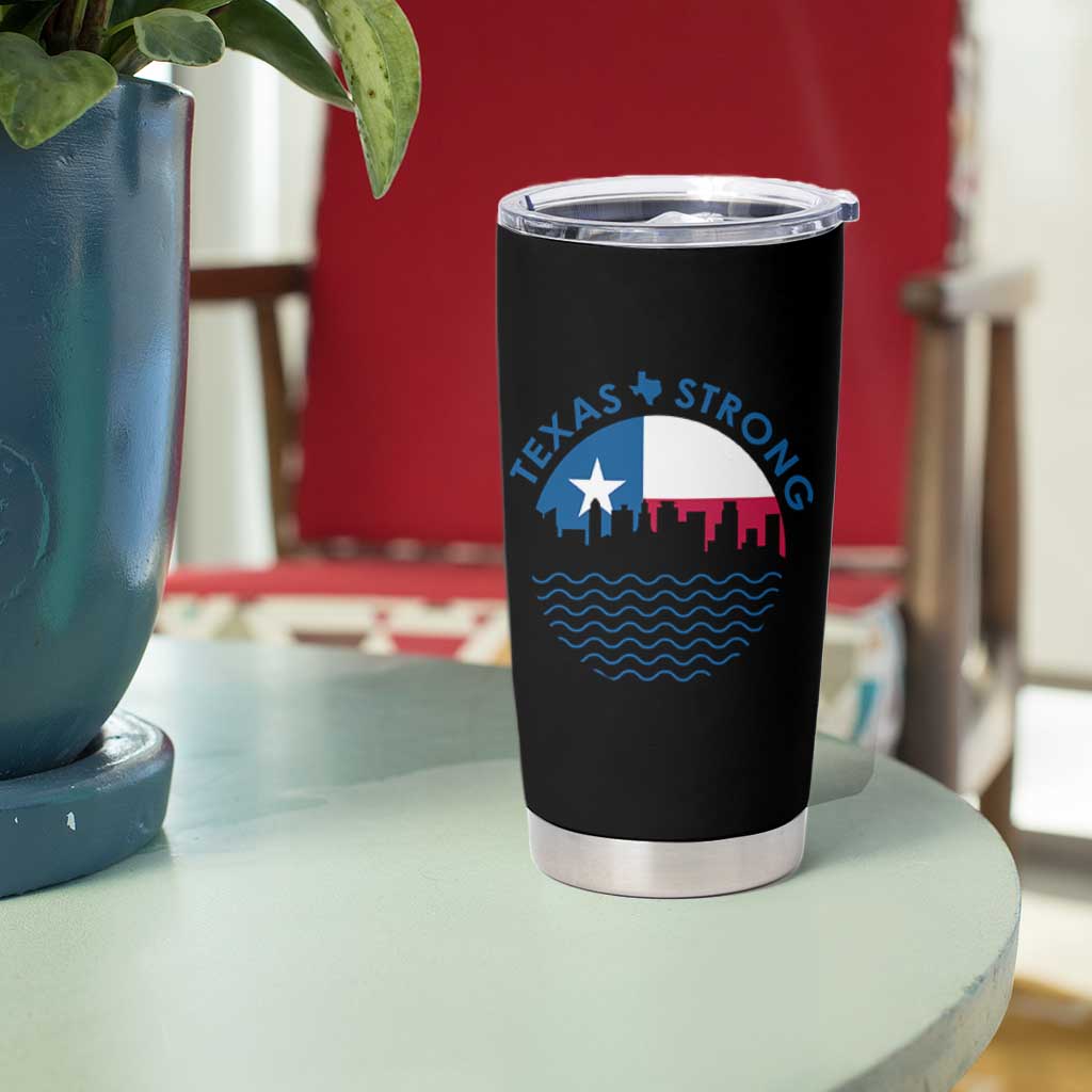 Strong Texas Tumbler Cup Retro Flag Resilient Texans Pride - Wonder Print Shop
