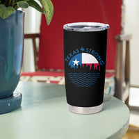 Strong Texas Tumbler Cup Retro Flag Resilient Texans Pride - Wonder Print Shop