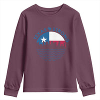 Strong Texas Youth Sweatshirt Retro Flag Resilient Texans Pride - Wonder Print Shop