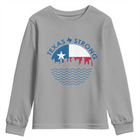 Strong Texas Youth Sweatshirt Retro Flag Resilient Texans Pride - Wonder Print Shop