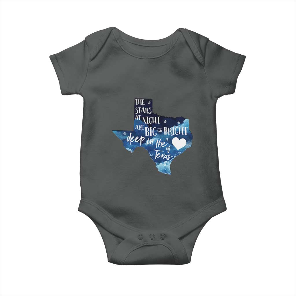 Texas Pride Baby Onesie The Stars at Night Are Big and Bright - Wonder Print Shop