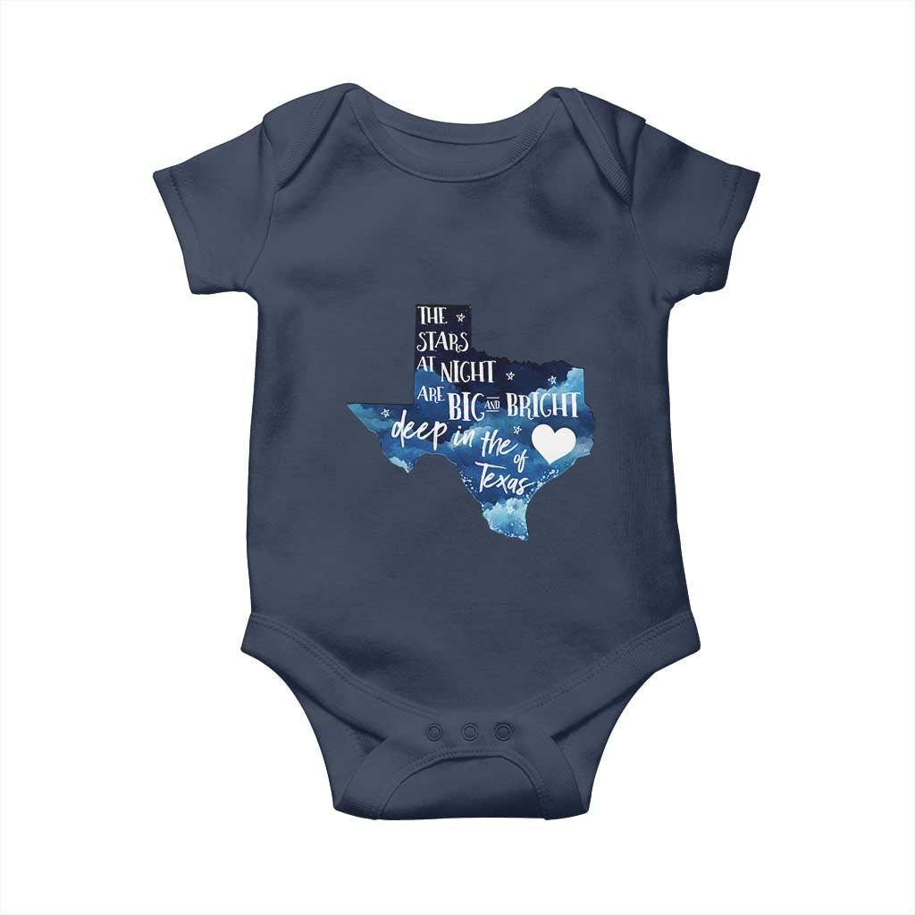 Texas Pride Baby Onesie The Stars at Night Are Big and Bright - Wonder Print Shop