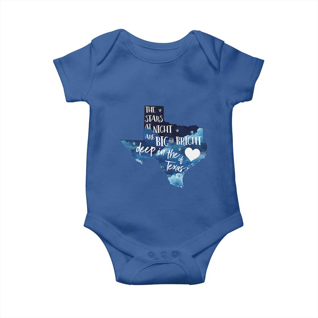 Texas Pride Baby Onesie The Stars at Night Are Big and Bright - Wonder Print Shop