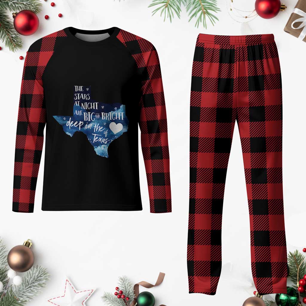 Texas Pride Plaid Pajama Set The Stars at Night Are Big and Bright - Wonder Print Shop