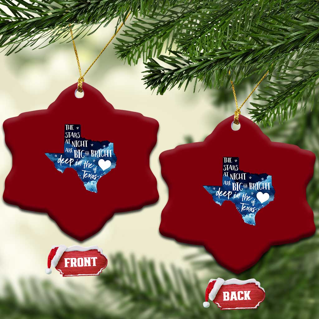 Texas Pride Ceramic Ornament The Stars at Night Are Big and Bright - Wonder Print Shop