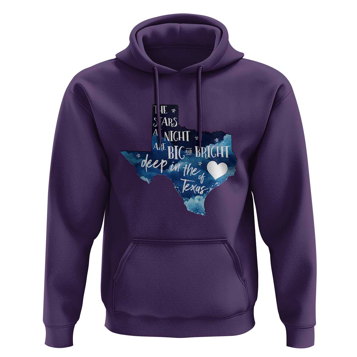 Texas Pride Hoodie The Stars at Night Are Big and Bright - Wonder Print Shop