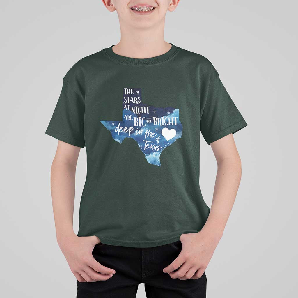 Texas Pride T Shirt For Kid The Stars at Night Are Big and Bright - Wonder Print Shop