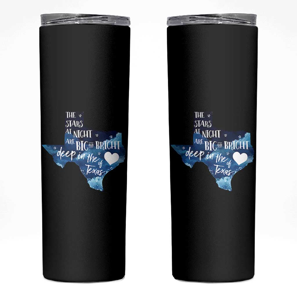 Texas Pride Skinny Tumbler The Stars at Night Are Big and Bright - Wonder Print Shop