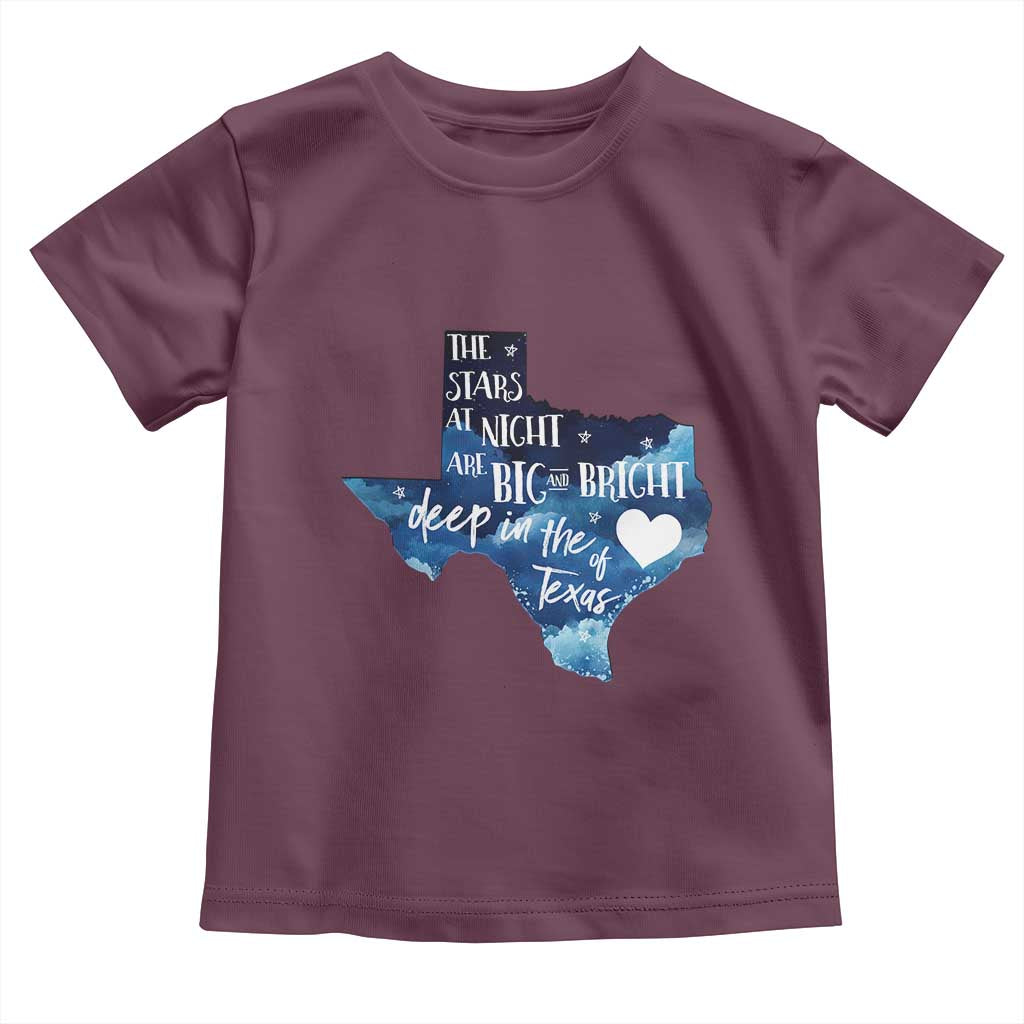 Texas Pride Toddler T Shirt The Stars at Night Are Big and Bright - Wonder Print Shop