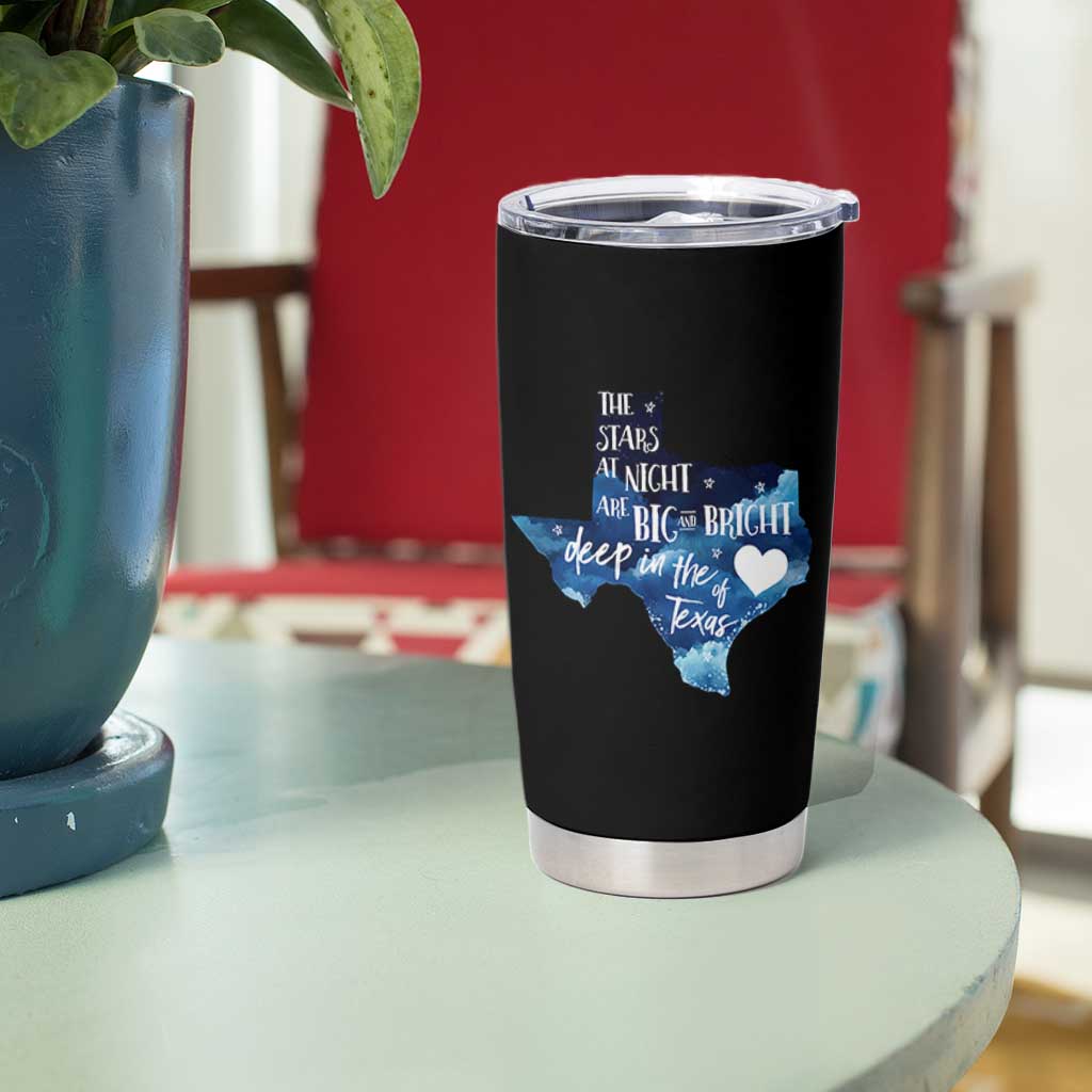 Texas Pride Tumbler Cup The Stars at Night Are Big and Bright - Wonder Print Shop