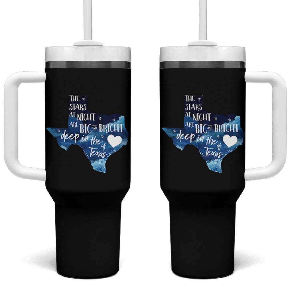 Texas Pride Tumbler With Handle The Stars at Night Are Big and Bright - Wonder Print Shop