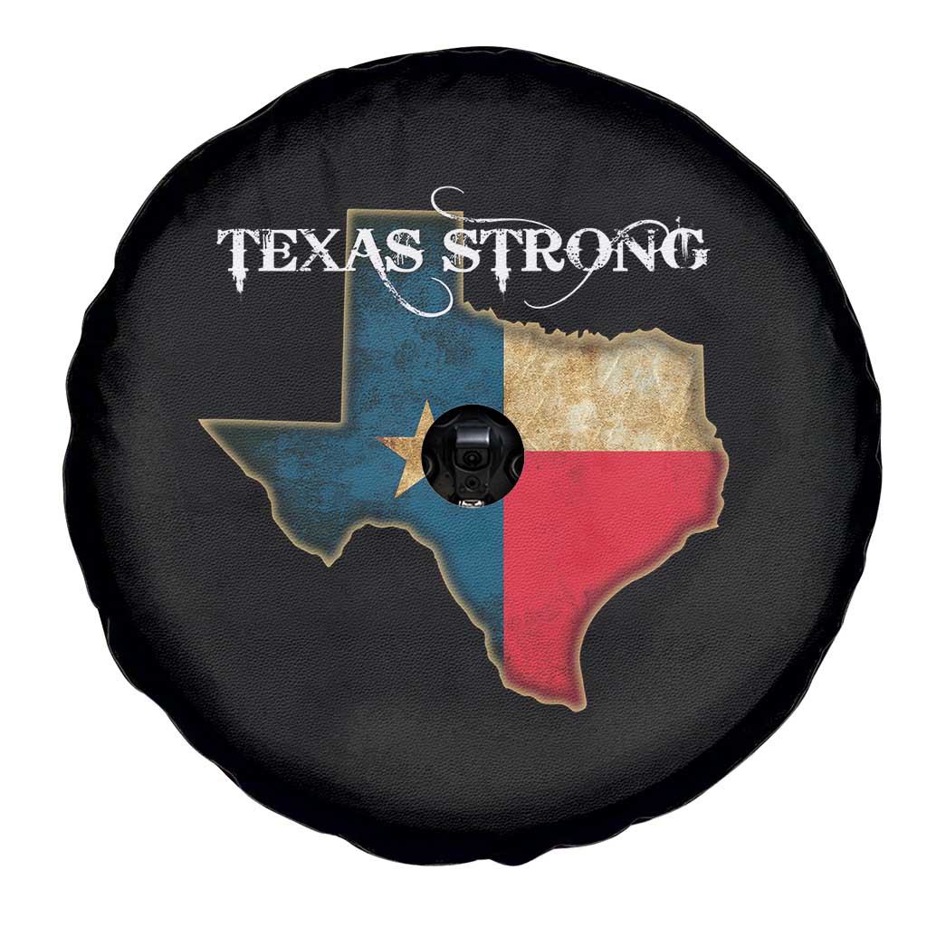 Strong Texas Spare Tire Cover Retro Lone Star State Pride Distressed Flag - Wonder Print Shop