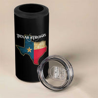 Strong Texas 4 in 1 Can Cooler Tumbler Retro Lone Star State Pride Distressed Flag - Wonder Print Shop