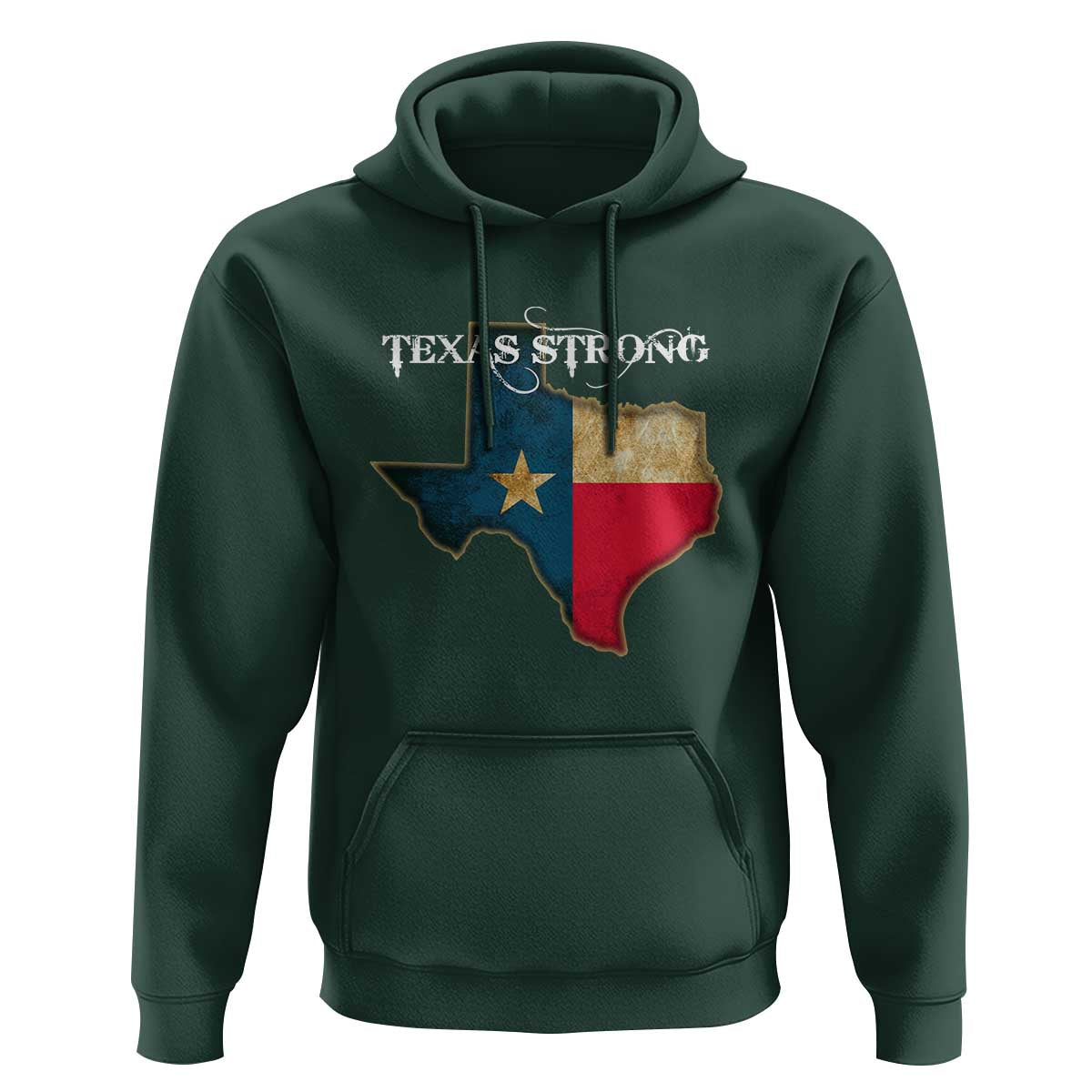 Strong Texas Hoodie Retro Lone Star State Pride Distressed Flag - Wonder Print Shop