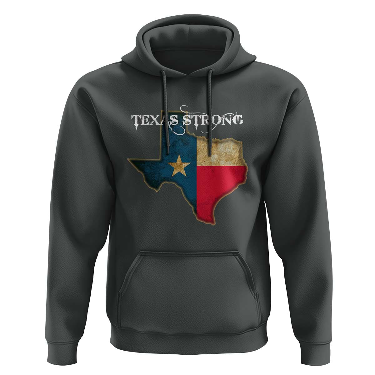 Strong Texas Hoodie Retro Lone Star State Pride Distressed Flag - Wonder Print Shop