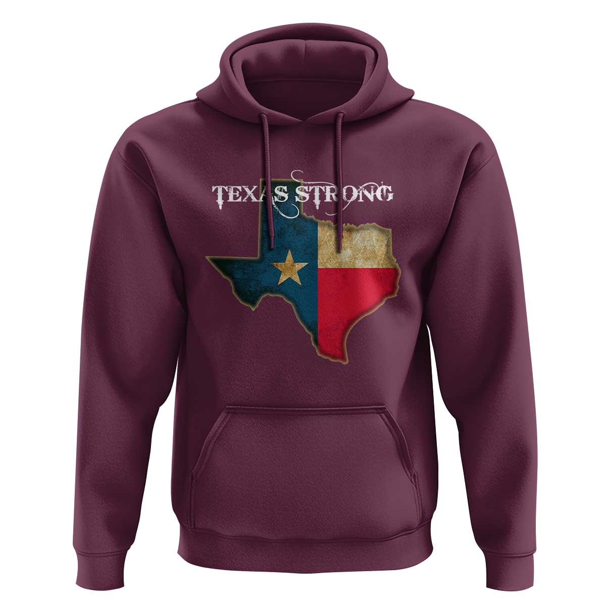 Strong Texas Hoodie Retro Lone Star State Pride Distressed Flag - Wonder Print Shop