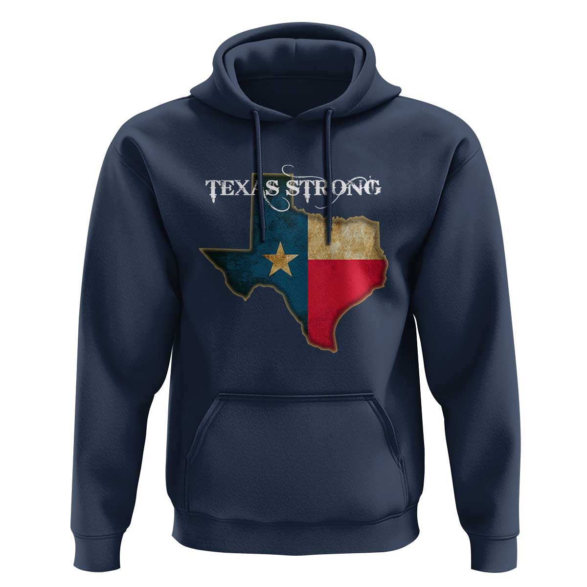 Strong Texas Hoodie Retro Lone Star State Pride Distressed Flag - Wonder Print Shop
