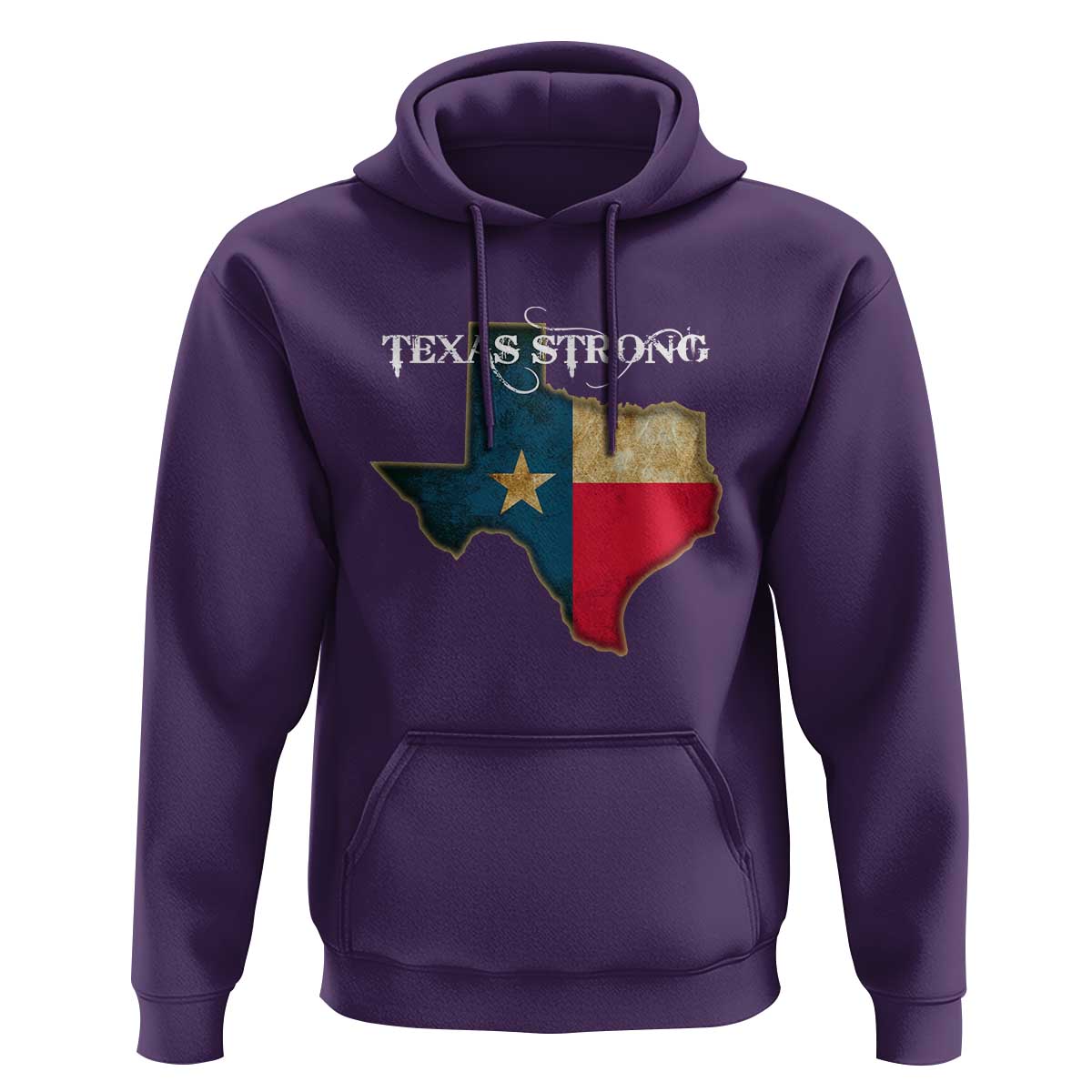 Strong Texas Hoodie Retro Lone Star State Pride Distressed Flag - Wonder Print Shop