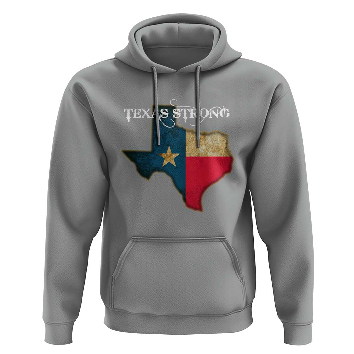 Strong Texas Hoodie Retro Lone Star State Pride Distressed Flag - Wonder Print Shop