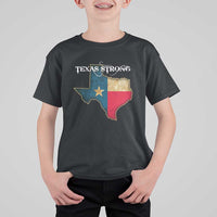 Strong Texas T Shirt For Kid Retro Lone Star State Pride Distressed Flag - Wonder Print Shop