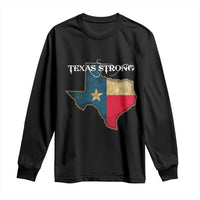 Strong Texas Long Sleeve Shirt Retro Lone Star State Pride Distressed Flag - Wonder Print Shop