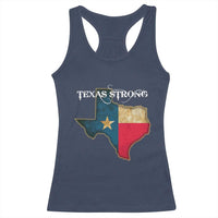 Strong Texas Racerback Tank Top Retro Lone Star State Pride Distressed Flag - Wonder Print Shop