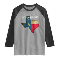 Strong Texas Raglan Shirt Retro Lone Star State Pride Distressed Flag - Wonder Print Shop