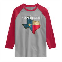 Strong Texas Raglan Shirt Retro Lone Star State Pride Distressed Flag - Wonder Print Shop