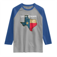 Strong Texas Raglan Shirt Retro Lone Star State Pride Distressed Flag - Wonder Print Shop