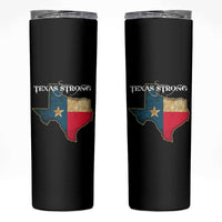 Strong Texas Skinny Tumbler Retro Lone Star State Pride Distressed Flag - Wonder Print Shop