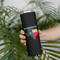 Strong Texas Skinny Tumbler Retro Lone Star State Pride Distressed Flag - Wonder Print Shop