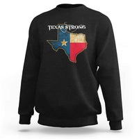 Strong Texas Sweatshirt Retro Lone Star State Pride Distressed Flag - Wonder Print Shop