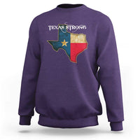 Strong Texas Sweatshirt Retro Lone Star State Pride Distressed Flag - Wonder Print Shop