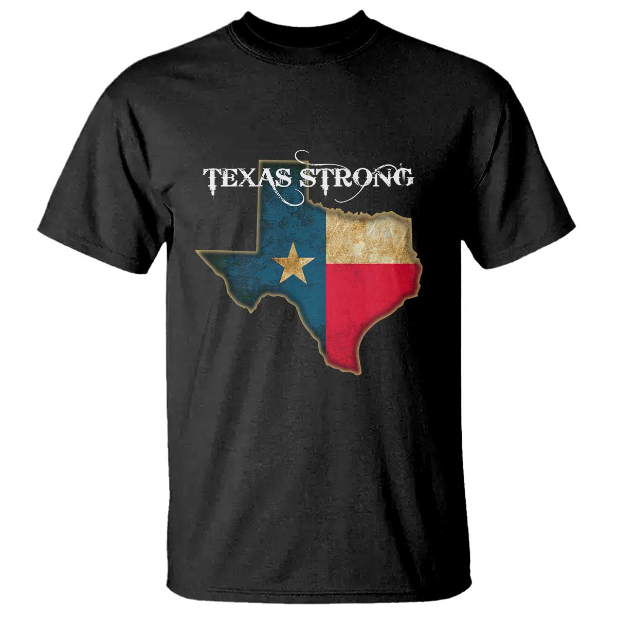 Strong Texas T Shirt Retro Lone Star State Pride Distressed Flag - Wonder Print Shop