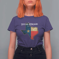 Strong Texas T Shirt For Women Retro Lone Star State Pride Distressed Flag - Wonder Print Shop