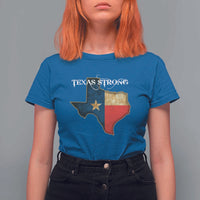 Strong Texas T Shirt For Women Retro Lone Star State Pride Distressed Flag - Wonder Print Shop