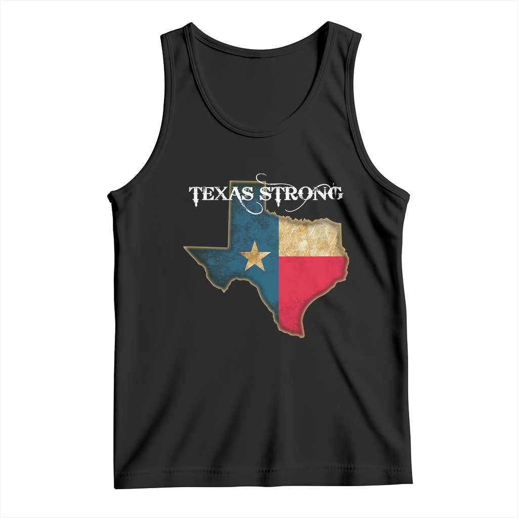 Strong Texas Tank Top Retro Lone Star State Pride Distressed Flag - Wonder Print Shop