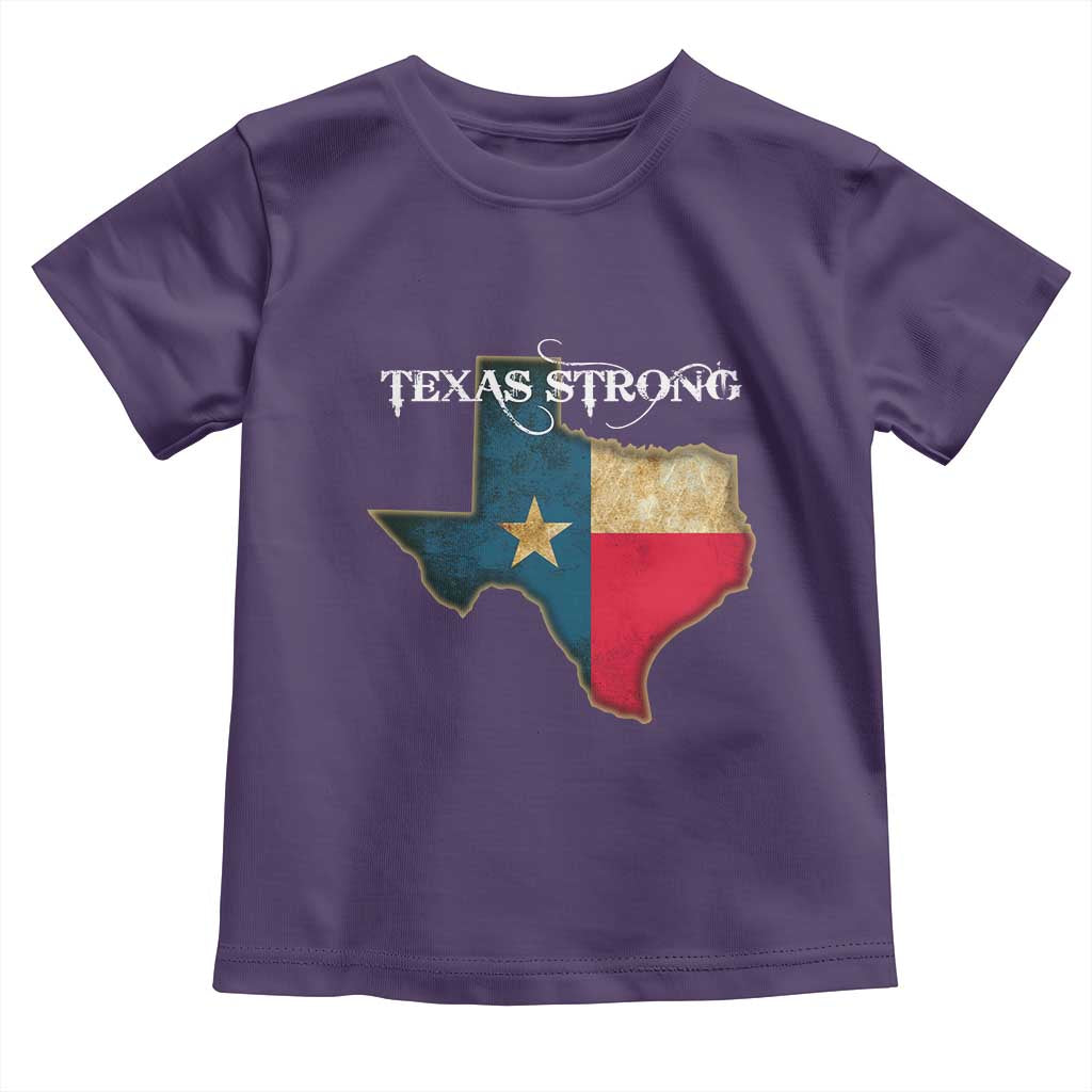 Strong Texas Toddler T Shirt Retro Lone Star State Pride Distressed Flag - Wonder Print Shop